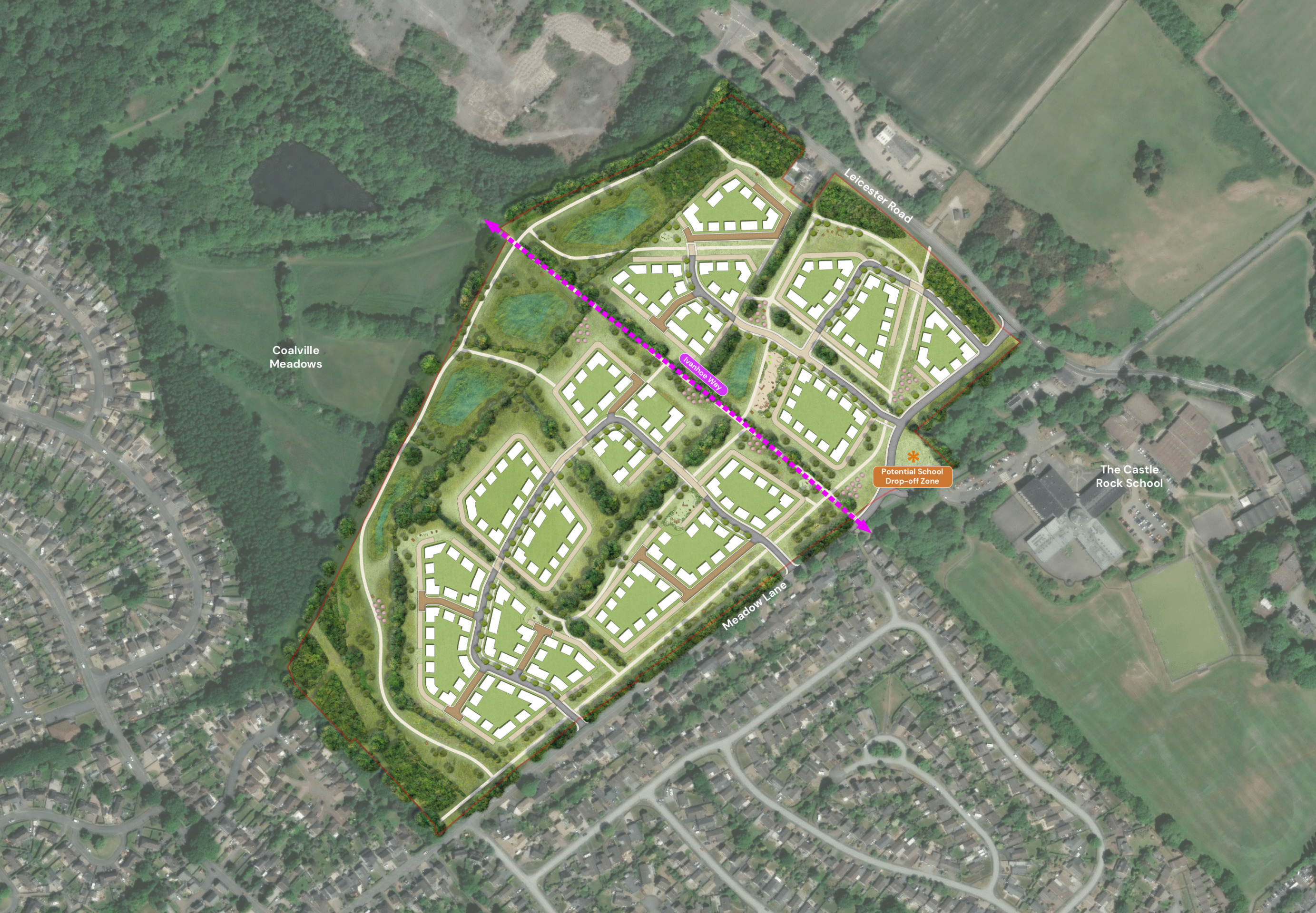 An illustrative plan showing how the proposed development could look