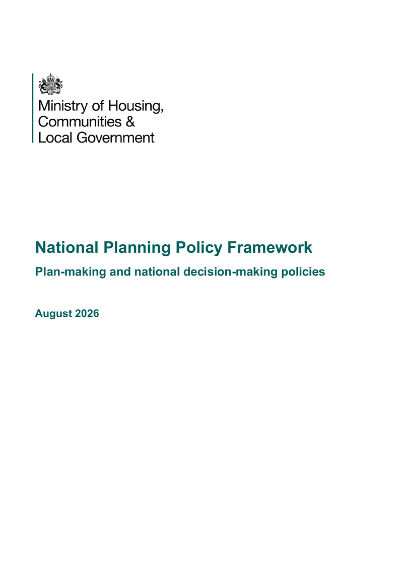 The NPPF of December 2024, significantly increased North West Leicestershire District Council’s housing requirements from 481 to 635 new homes per year. These targets have been carried over in the latest version of the NPPF published in August 2026.